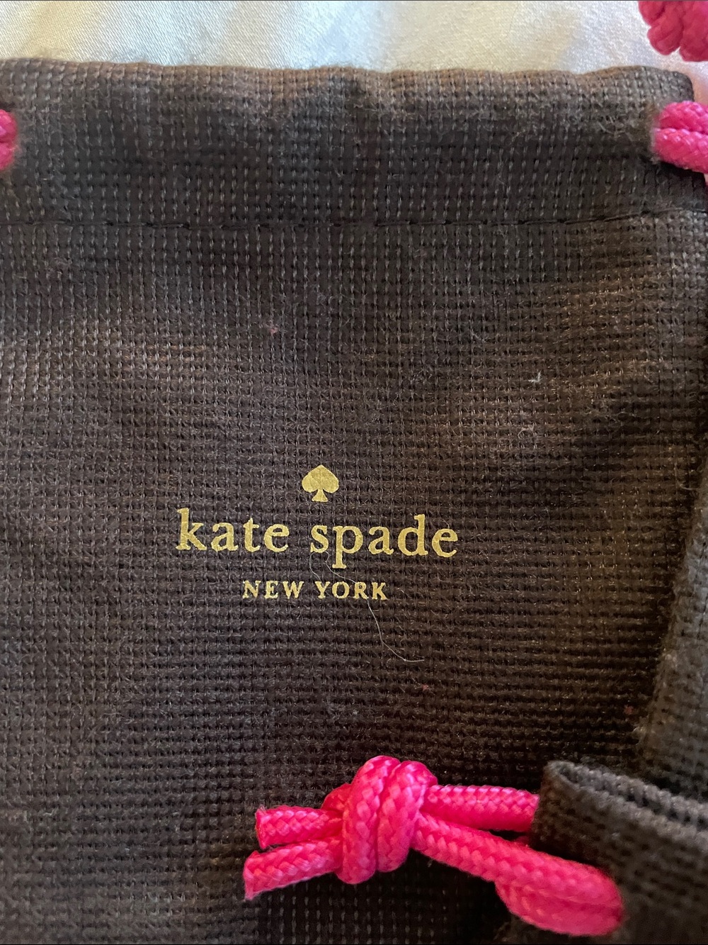 kate spade Brown Bags with Hot Pink Drawstrings - Accessory Pouches - Picture 5 of 5